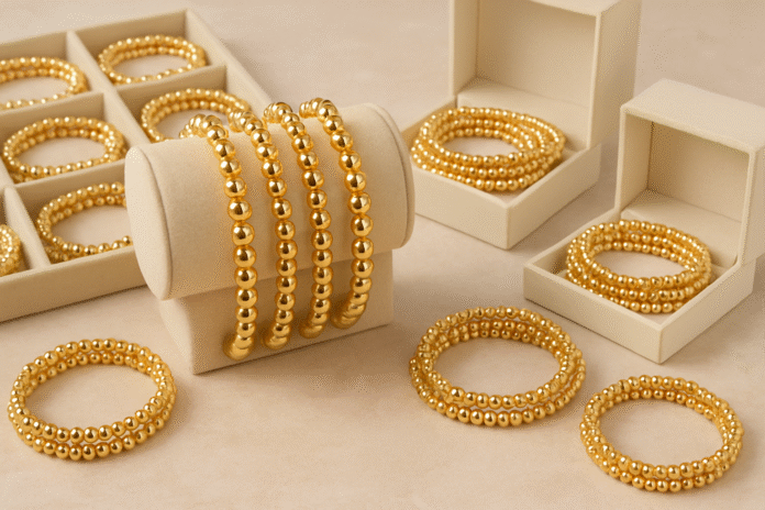 Gold Bead Bracelet